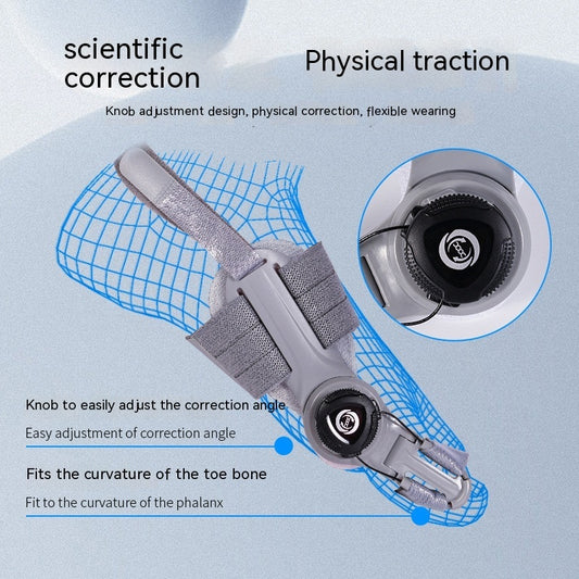 "Adjustable Bunion Corrector with Heel Strap & Silicone Pad"