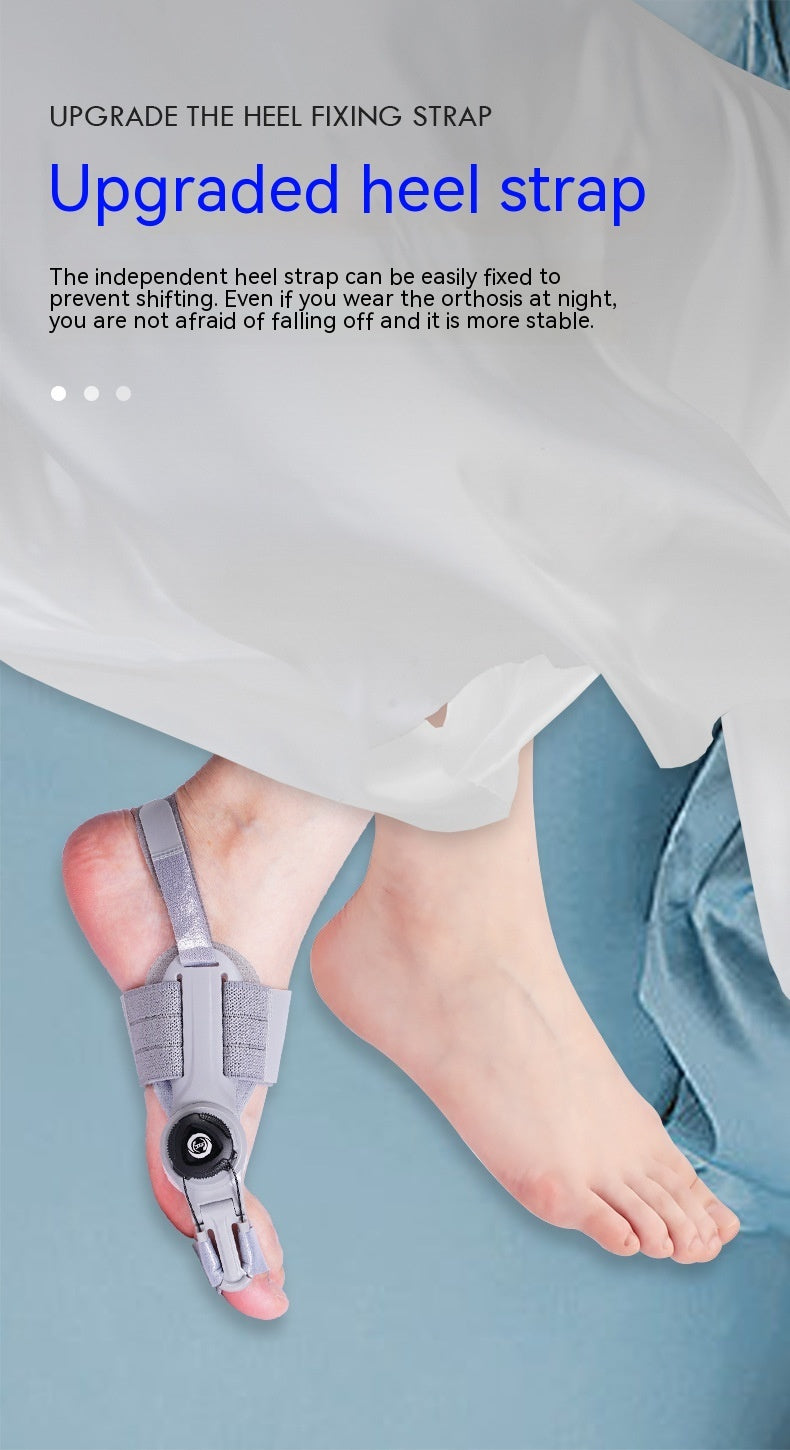 "Adjustable Bunion Corrector with Heel Strap & Silicone Pad"