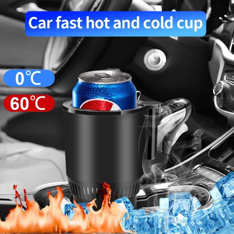 2-in-1-Auto-Heiz- und Kühlbecher, 12 V, intelligenter Auto-Getränkehalter, digitale Temperaturanzeige, Getränkebecherwärmer, Kühler, Mini-Autokühlschrank