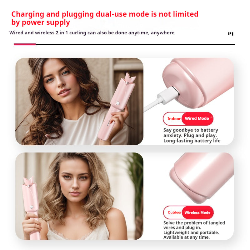 🌸 Wireless Hair Curler – Home Portable Lazy Edition 🌸