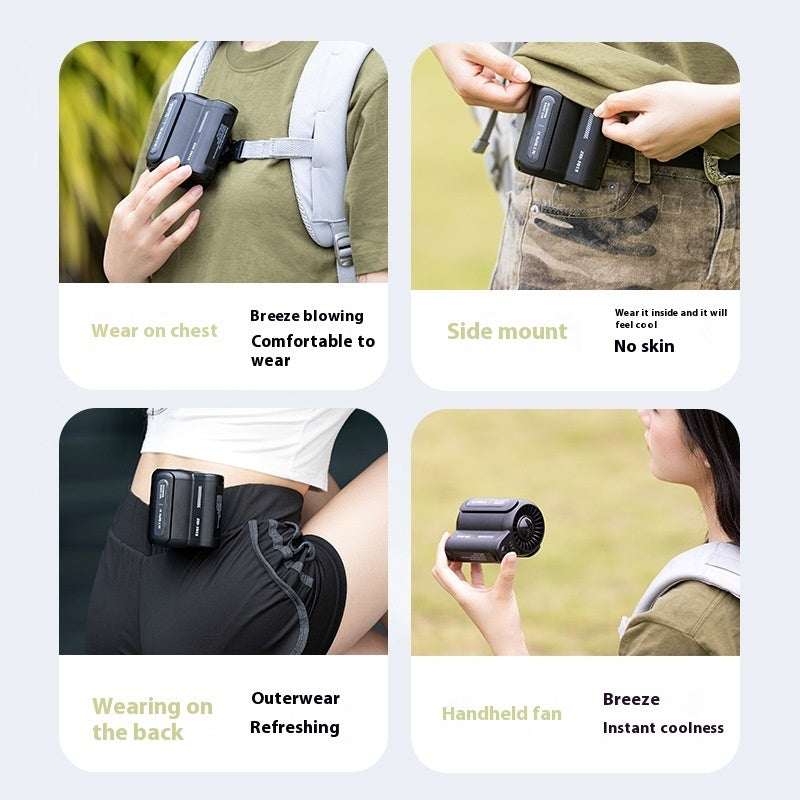 Portable USB Fan - Powerful Cooling for Sports, Travel & Outdoor Use
