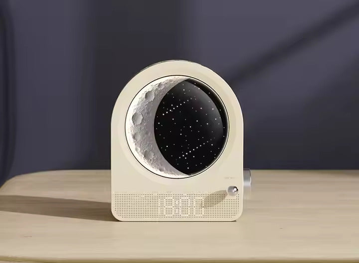 Multi-Function Touch Night Light Alarm Clock – White Noise, Moon Meteor Wake-Up Light & Eye-Friendly Bedside Lamp