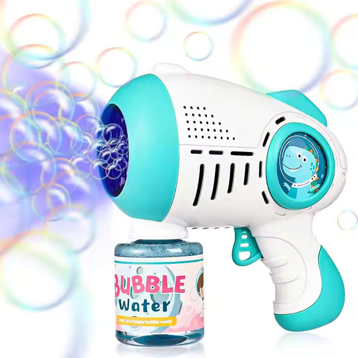 "Dinosaur Bubble Gun – Automatic Handheld Bubble Machine for Kids"