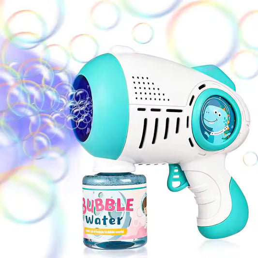 "Dinosaur Bubble Gun – Automatic Handheld Bubble Machine for Kids"