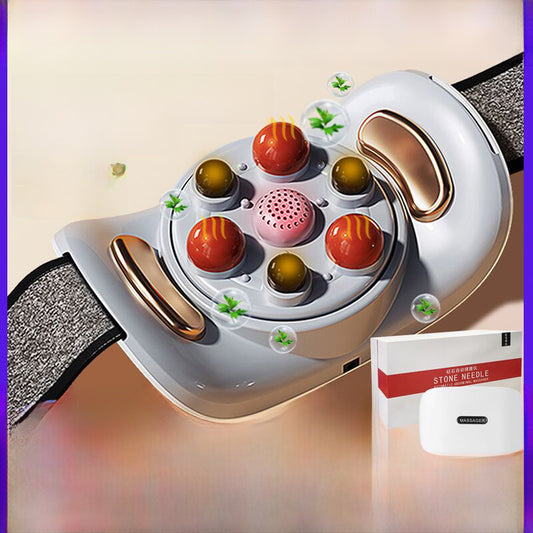 Enlong Automatic Intelligent Multifunctional Moxibustion Heat Therapy Abdomen Massager Stone Roller Belt Red Light Therapy