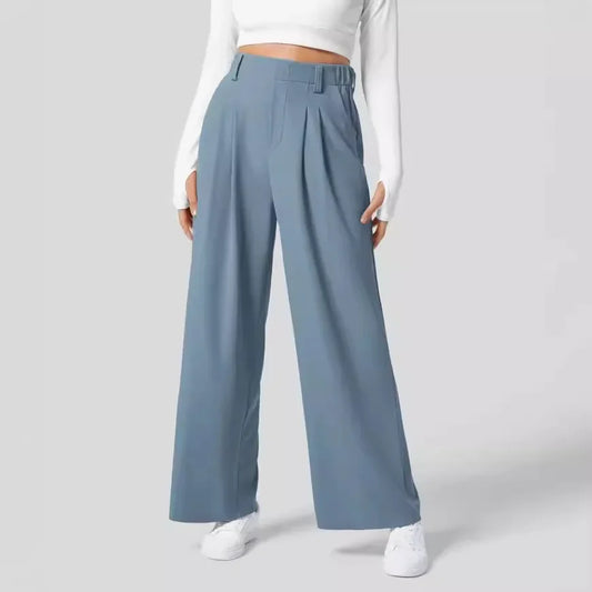 High Waist Wide Leg Loose Casual Pants Versatile Drapey Long Trousers For Women Comfortable Fit Straight Leg Trousers