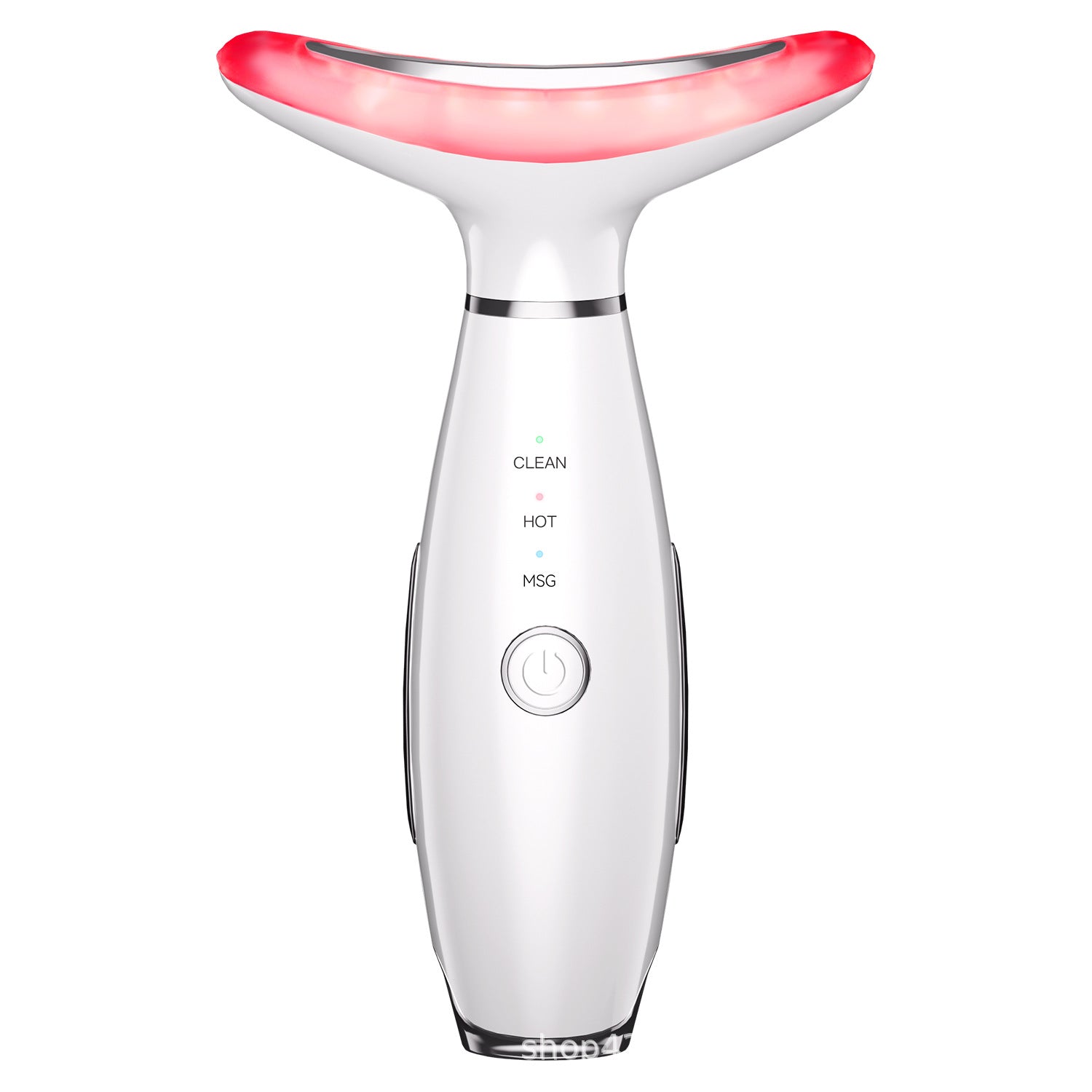 Neck Beauty Instrument Three-color Light Heat Compress Thin Neck Breast Beauty Vibration Massage Color Light Home Rechargeable Skin Rejuvenation Beauty Instrument Cross-border