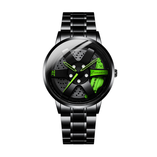 Automatic Movement Watch Men's Waterproof Wheel Style Non-mechanical Watch New One-piece Delivery Foreign Trade Cross-border