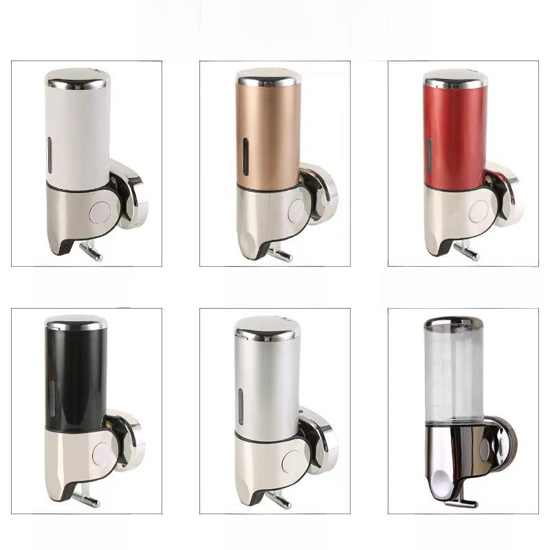Stainless Steel Pull Rod Three-head Soap Dispenser Manual Pressing Shampoo & Shower Gel Soap Dispenser Hotel Toilet Pressing Soap
