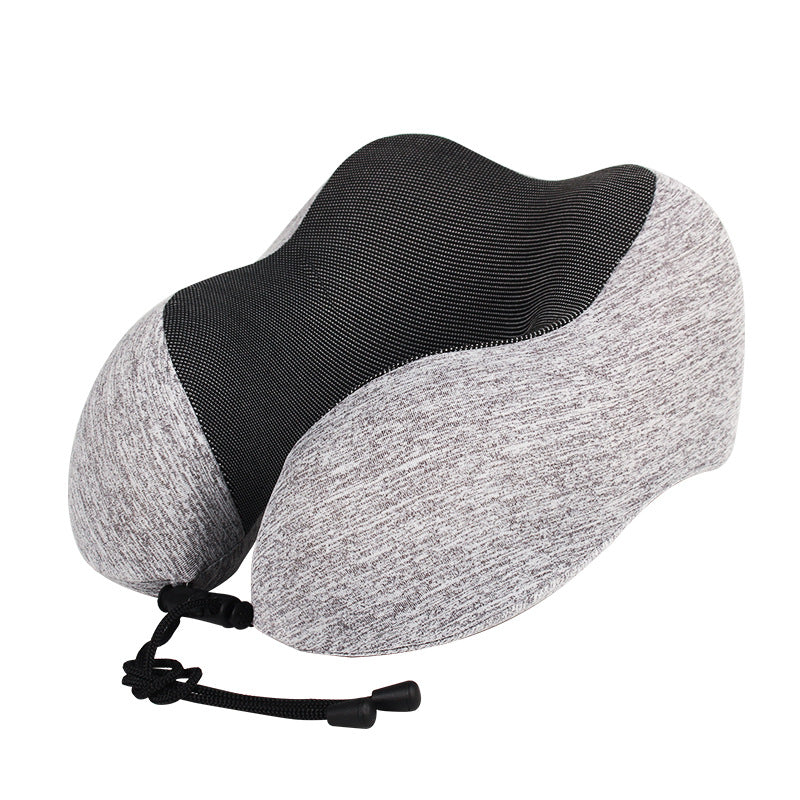 Amazon Explosive Cationic U-shaped Pillow Memory Foam Magnetic Cloth Neck Pillow Travel Neck Airplane Pillow U-shaped Pillow