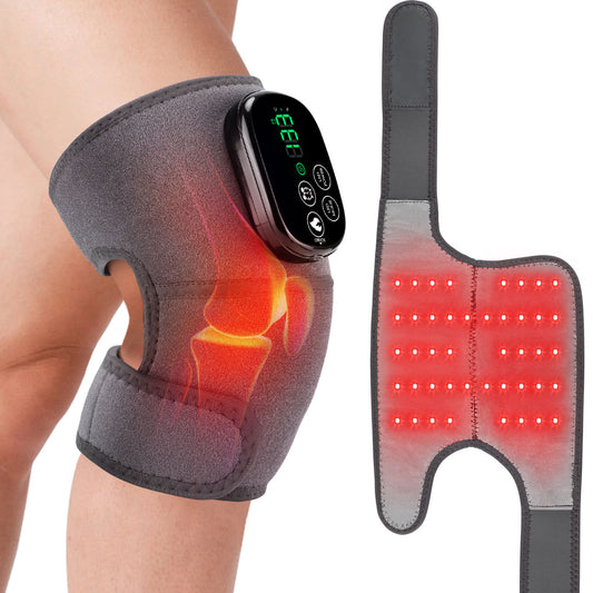 Cross-border Red Light Physiotherapy Heating Knee Pads Shoulder Pads Elbow Pads 44 Lamp Beads 660nm850nm Infrared Knee Pads Massage Instrument