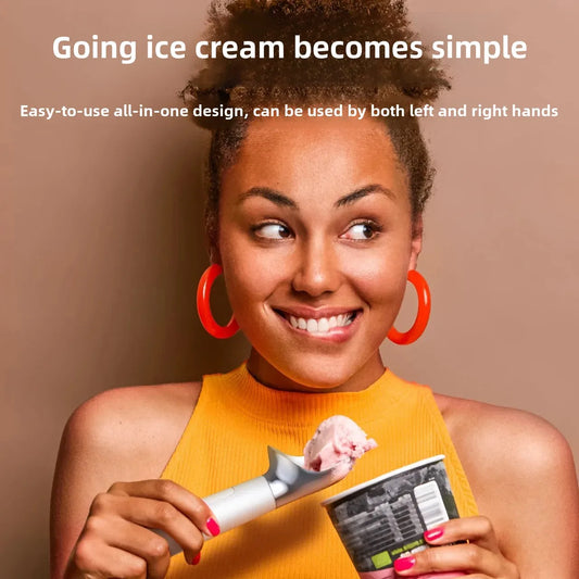 Electric Heating Stainless Steel Self-melting Ice Cream Digger Ice Cream Scoop Ice Cream Scoop Home Handle Creative