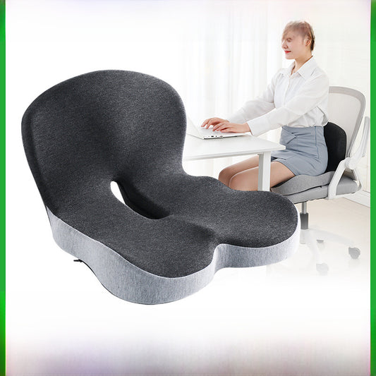 Memory Foam One-piece Cushion Backrest Integrated Cushion Pillow Student Office Chair Cushion Car Waist Support Butt Cushion