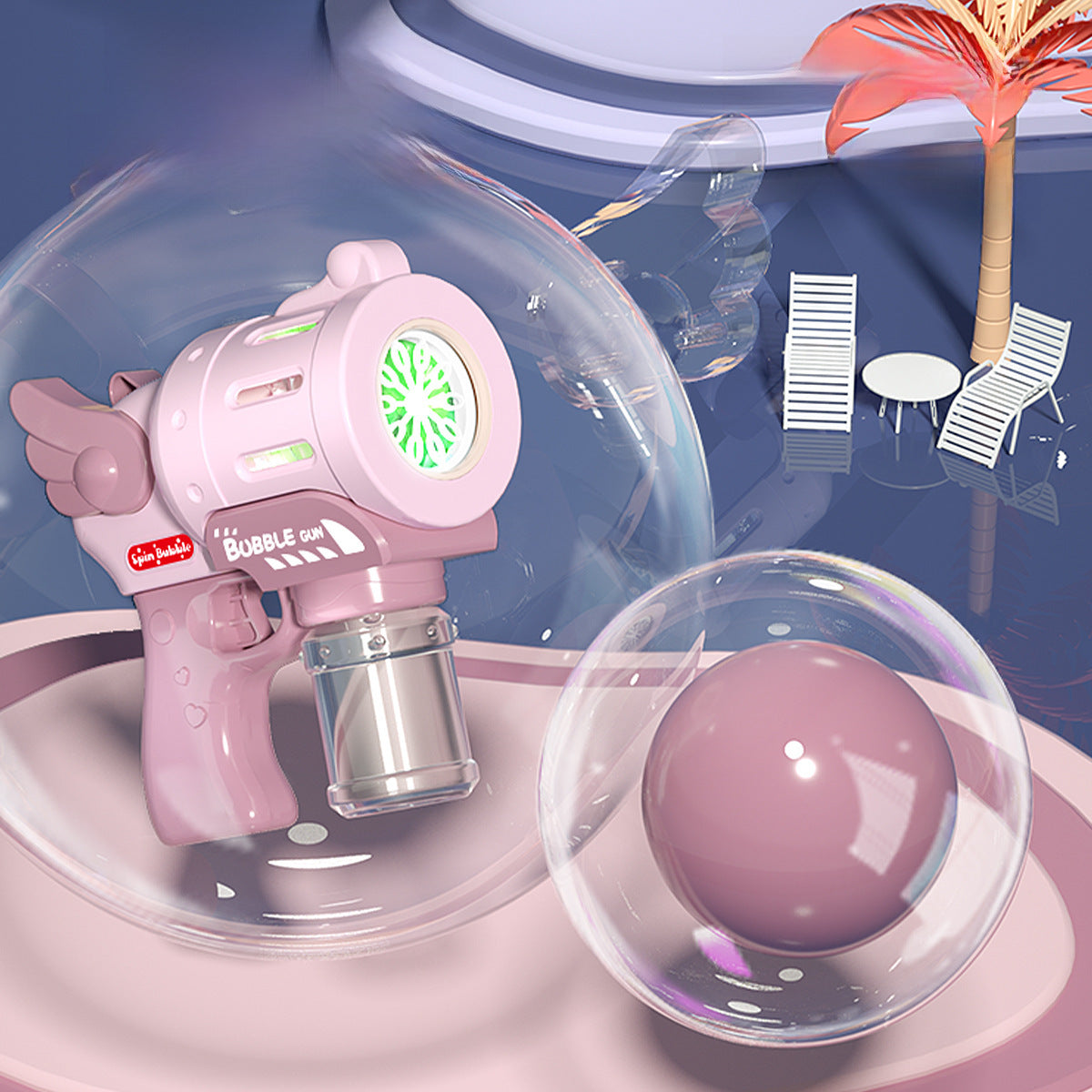 Net Red Gatling Bubble Machine Children's Automatic Hand-held Bubble Gun Bubble Stick Toy Stall Wholesale