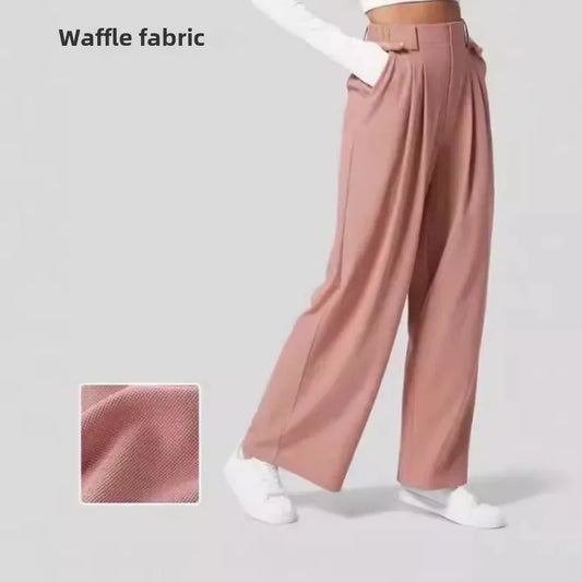 High Waist Wide Leg Loose Casual Pants Versatile Drapey Long Trousers For Women Comfortable Fit Straight Leg Trousers