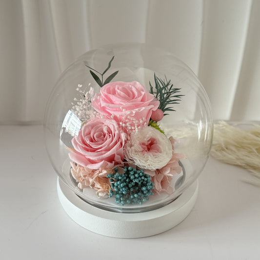 Eternal Flower Spherical Glass Cover Rose Flower Sunflower Gift Christmas Valentine's Day Gift Eternal Flower Spherical