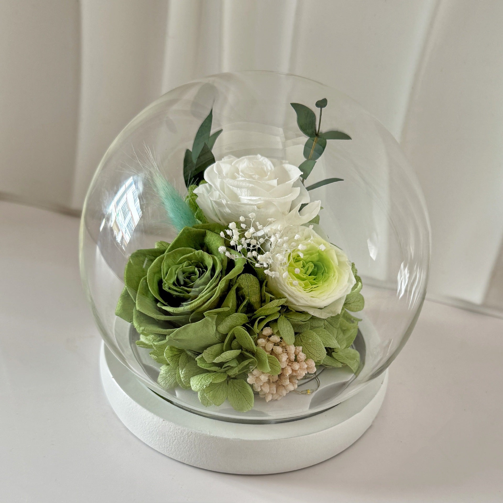 Eternal Flower Spherical Glass Cover Rose Flower Sunflower Gift Christmas Valentine's Day Gift Eternal Flower Spherical