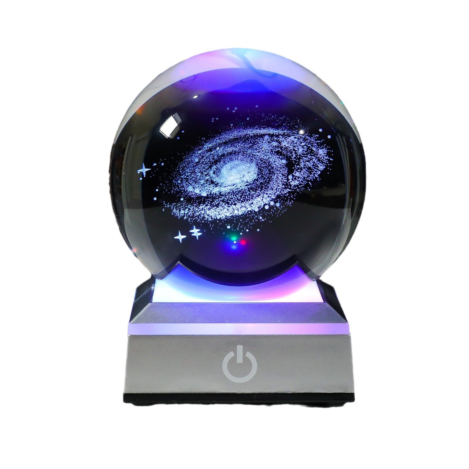 Crystal Ball Creative 3D Laser Internal Engraving Process Saturn Sun Series Ornaments Night Light Ornaments