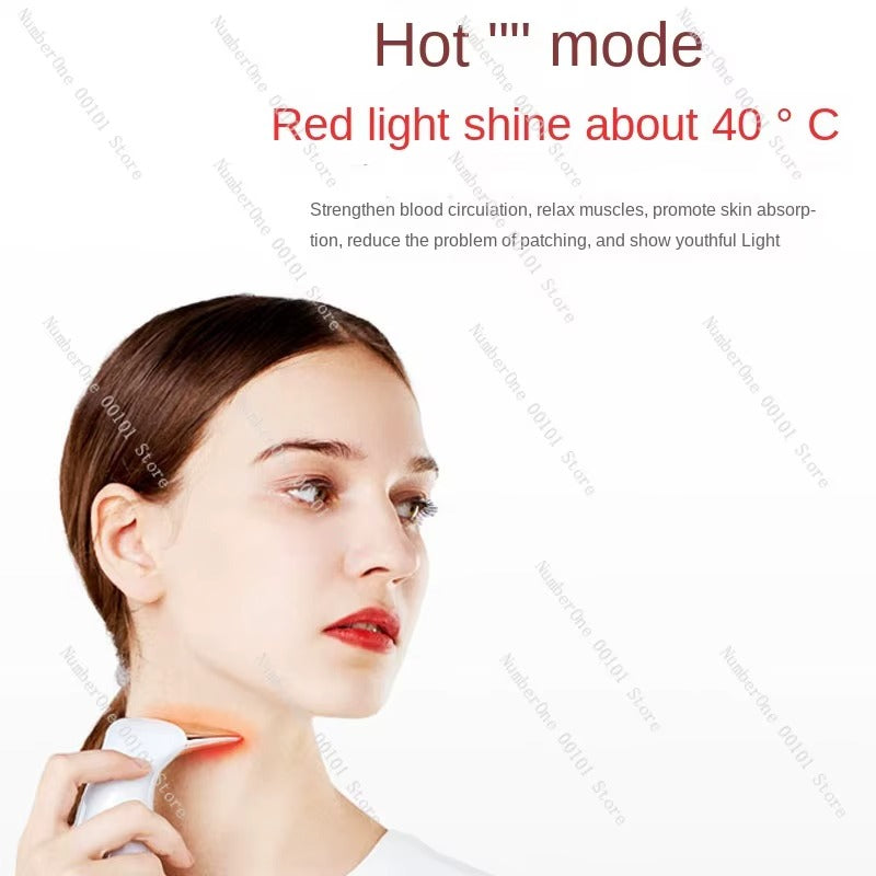 Hot & Cold Neck Beauty Instrument – Microcurrent Neck Firming Device for Lifting, Tightening & Wrinkle Removal | Home Skincare Tool