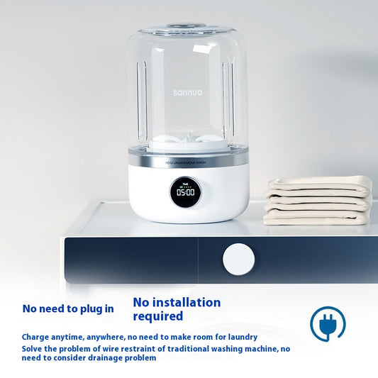 New Charging Mini Washing Machine – Portable Underwear & Socks Washer